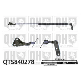 QUINTON HAZELL QTS840278 - Vérin de hayon, de coffre