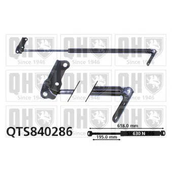 Vérin de hayon, de coffre QUINTON HAZELL QTS840286 pour OPEL ASTRA 2.4 4WD - 132cv