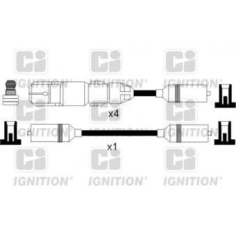 Kit de câbles d'allumage QUINTON HAZELL OEM 037905409D