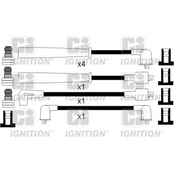 Kit de câbles d'allumage QUINTON HAZELL XC1085 pour TOYOTA LAND CRUISER 4.2 - 121cv