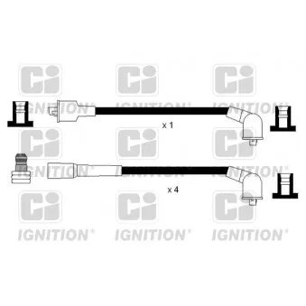 Kit de câbles d'allumage QUINTON HAZELL XC1144 pour NISSAN SUNNY 1.3 LXI - 68cv