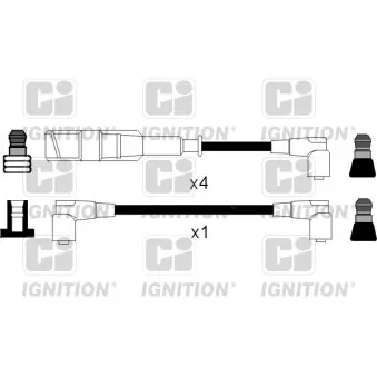 Kit de câbles d'allumage QUINTON HAZELL XC463 pour MERCEDES-BENZ T2/LN1 510 - 95cv