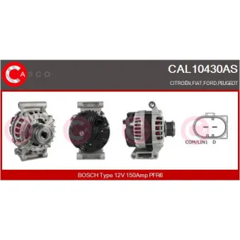 Alternateur CASCO CAL10430AS pour FORD TRANSIT 2.2 TDCi - 100cv