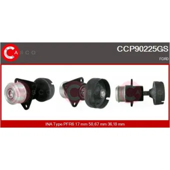 Poulie, alternateur CASCO CCP90225GS