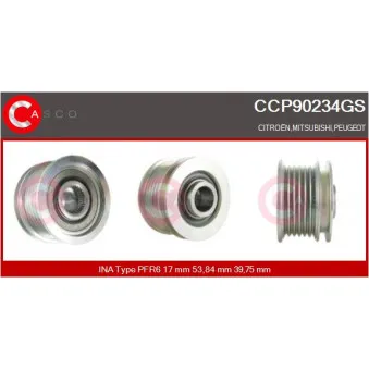 Poulie, alternateur CASCO [CCP90234GS]