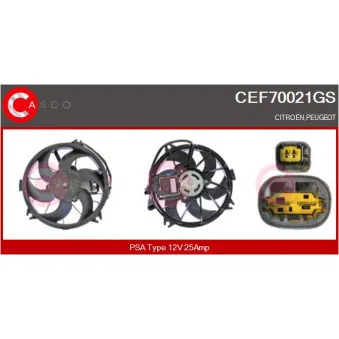 Moteur électrique, ventilateur pour radiateurs CASCO [CEF70021GS]