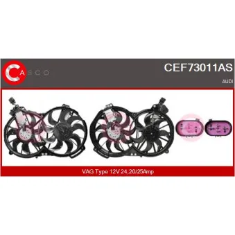 CASCO CEF73011AS - Moteur électrique, ventilateur pour radiateurs