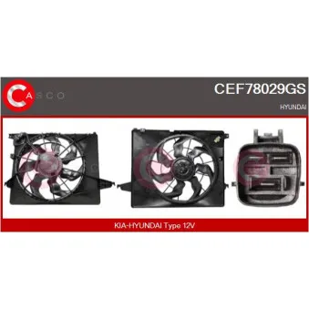 CASCO CEF78029GS - Moteur électrique, ventilateur pour radiateurs