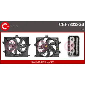 CASCO CEF78032GS - Moteur électrique, ventilateur pour radiateurs