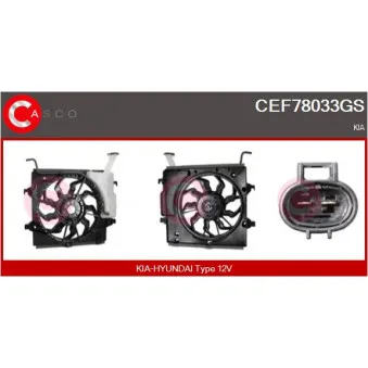 CASCO CEF78033GS - Moteur électrique, ventilateur pour radiateurs