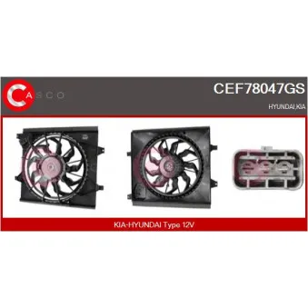 CASCO CEF78047GS - Moteur électrique, ventilateur pour radiateurs