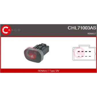 CASCO CHL71003AS - Interrupteur de signal de détresse