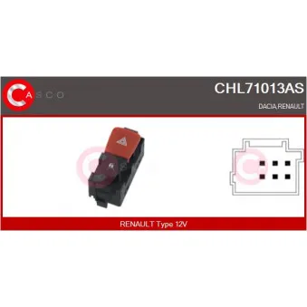 Interrupteur de signal de détresse CASCO CHL71013AS