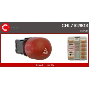 Interrupteur de signal de détresse CASCO CHL71028GS