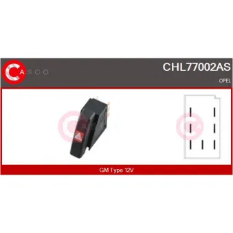 CASCO CHL77002AS - Interrupteur de signal de détresse