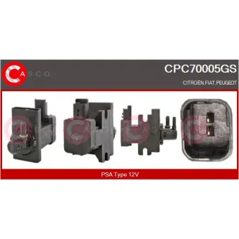 CASCO CPC70005GS - Transmetteur de pression, controle des gaz d'échappement