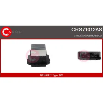 Résistance, pulseur d'air habitacle CASCO CRS71012AS