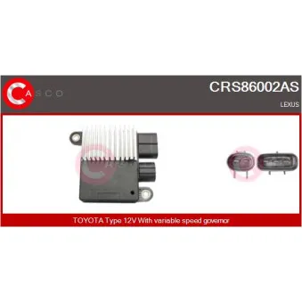 CASCO CRS86002AS - Résistance du ventilateur de radiateur