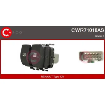 CASCO CWR71018AS - Interrupteur, lève-vitre