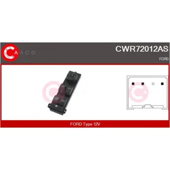 CASCO CWR72012AS - Interrupteur, lève-vitre