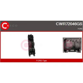 CASCO CWR72046GS - Interrupteur, lève-vitre