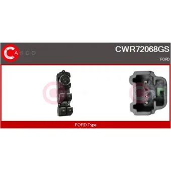 CASCO CWR72068GS - Interrupteur, lève-vitre
