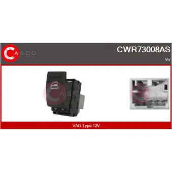 CASCO CWR73008AS - Interrupteur, lève-vitre
