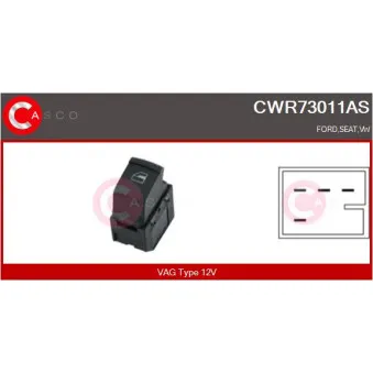 CASCO CWR73011AS - Interrupteur, lève-vitre