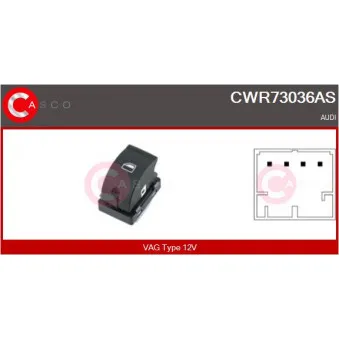 CASCO CWR73036AS - Interrupteur, lève-vitre