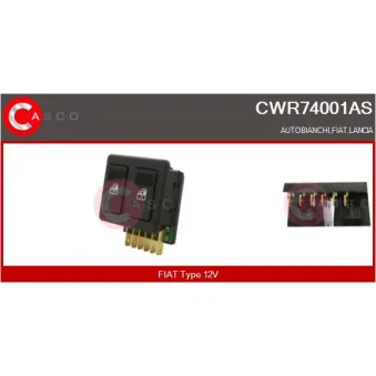 CASCO CWR74001AS - Interrupteur, lève-vitre