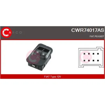 CASCO CWR74017AS - Interrupteur, lève-vitre