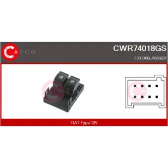 Interrupteur, lève-vitre CASCO OEM 735518654