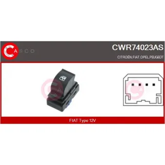 CASCO CWR74023AS - Interrupteur, lève-vitre