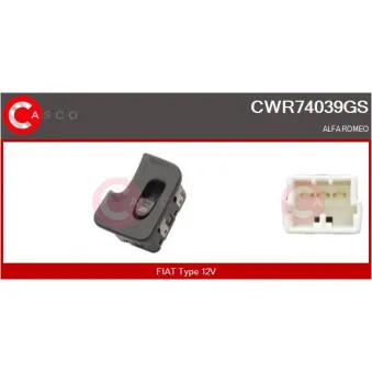 CASCO CWR74039GS - Interrupteur, lève-vitre
