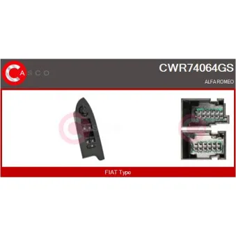 Interrupteur, lève-vitre avant gauche CASCO OEM 156093398