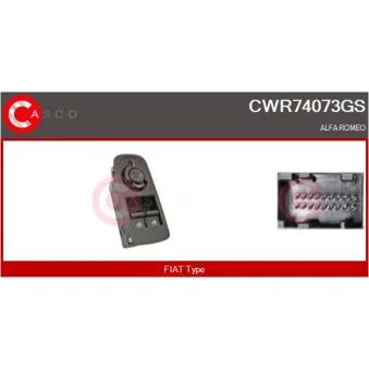 CASCO CWR74073GS - Interrupteur, lève-vitre avant gauche