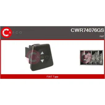 CASCO CWR74076GS - Interrupteur, lève-vitre avant gauche