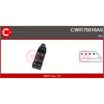 Interrupteur, lève-vitre CASCO CWR75016AS