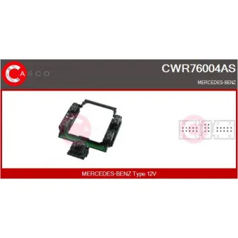 CASCO CWR76004AS - Interrupteur, lève-vitre
