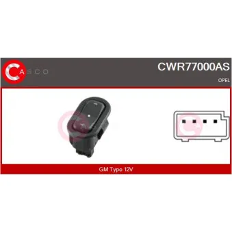 CASCO CWR77000AS - Interrupteur, lève-vitre