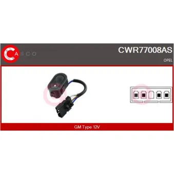 CASCO CWR77008AS - Interrupteur, lève-vitre