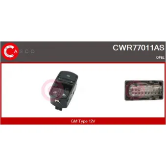 CASCO CWR77011AS - Interrupteur, lève-vitre