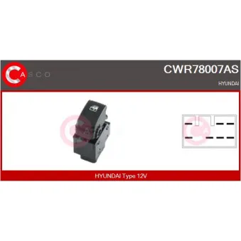 Interrupteur, lève-vitre CASCO CWR78007AS