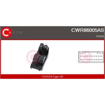 CASCO CWR86005AS - Interrupteur, lève-vitre