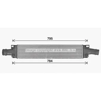 Intercooler, échangeur AVA QUALITY COOLING OEM 8W0145805AD
