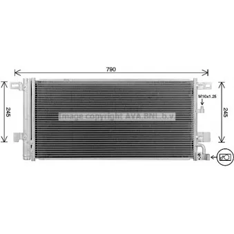Condenseur, climatisation AVA QUALITY COOLING OEM 107993