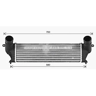 AVA QUALITY COOLING AL4151 - Intercooler, échangeur