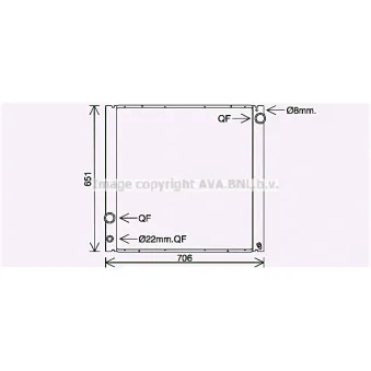 AVA QUALITY COOLING AU2229 - Radiateur, refroidissement du moteur