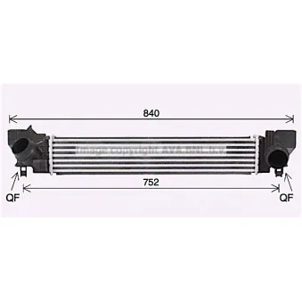 Intercooler, échangeur AVA QUALITY COOLING BW4578