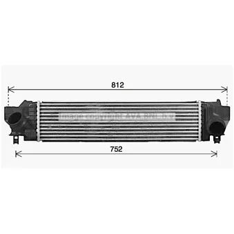 AVA QUALITY COOLING BW4582 - Intercooler, échangeur